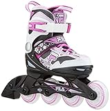 FILA Mädchen J-one Girl Inline Skate, schwarz/weiß/Magenta, S