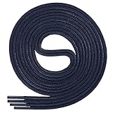 Di Ficchiano-SW-03-navy-120 gewachste runde Schnürsenkel, Schuband, Laces, Durchmesser 2-4 mm für Businessschuhe, Anzugschuhe und Lederschuhe