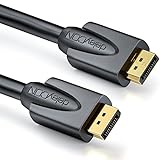 deleyCON 2m DisplayPort Kabel - 4K 2160p 3D HDCP - DP (20 Pin) Stecker auf DP (20 Pin) Stecker - PC Notebook Monitor Grafikkarte - Schwarz