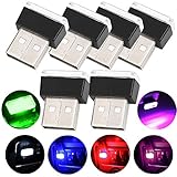 Auto USB Beleuchtung - WENTS 6PCS Auto Innenbeleuchtung Atmosphäre Licht Mini Wireless USB Universal LED Licht - Mehrere Farben