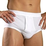 HERMKO 3240 Herren Slip mit Eingriff Unterhose aus 100% Bio-Baumwolle in vielen Farben bis Gr. 14, Größe:D 8 = EU XXL, Farbe:weiß