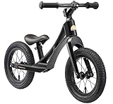 BIKESTAR Magnesium (superleicht) Kinderlaufrad Lauflernrad Kinderrad für Jungen und Mädchen ab 3 - 4 Jahre | 12 Zoll Kinder Laufrad BMX Ultraleicht | Schwarz | Risikofrei Testen