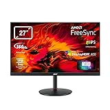 Acer XV272UP Gaming Monitor 27 Zoll (69 cm Bildschirm) WQHD, 144Hz, 1ms (VRB), 2xHDMI 2.0, DP 1.2a, höhenverstellbar, drehbar, HDMI/DP FreeSync