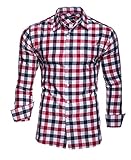 Kayhan Herren Hemd, DOPPELFARBIG Rot M