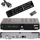 [ Test 2X SEHR GUT *] ANADOL IZYBOX 4K UHD Sat-Receiver - S2X-Tuner, 2X USB, vorinstallierte Sender, PVR Aufnahmefunktion Timeshift, VFD-Display, Internet-Radio, 2160p, HDR, DVB-S2 + HDMI Kabel