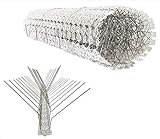 10 Meter Vogelabwehr, Taubenabwehr/ 4-reihig, X-Form/ 20 Elemente a 50 cm/Taubenspikes aus Edelstahl auf UV-geschützter Polycarbonatleiste