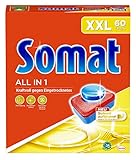Somat All in 1, Spülmaschinen-Tabs, Großpackung, 60 Tabs, kraftvolle Reinigung mit Geruchsneutralisierer Funktion