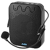 Mini Sprachverstärker Moukey Tragbarer wiederaufladbarer Voice Amplifier Lautsprecher Stimmverstärker Va-1 mit Wired Mikrofon Headset und Bund für Lehrer, Trainer, Referent Vorträge, Reiseführer