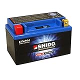 Motorrad Batterie Shido Lithium LTX14-BS / YTX14-BS, 12V/12AH (Maße: 150x87x145)