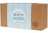 OCEAN BREEZE Yogablock Kork - ökologischer nachhaltiger Yogaklotz aus 100% Naturkork, Yoga Block rutschfest, vegan, umweltfreundlich für Pilates, Yoga, Anfänger und Fortgeschrittene Korkblock