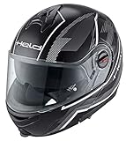 Held Turismo Deko Motorrad Klapphelm, Farbe schwarz-Weiss, Größe S