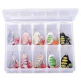 Savage Gear Rotex Spinner Set 5,5g / 8g - 10 Köder für Forellen, Barsch, Zander & Hecht, Angelköder, Forellenköder, Forellenspinner, Barschköder, Hechtköder, Zanderköder