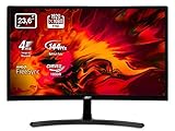 Acer ED (ED242QRAbidpx) 60 cm (23,6 Zoll) VA Curved 1800R Monitor Matt (DVI, HDMI, DP, FHD 1920x1080, 4ms GTG, 144Hz, 250 Nits, FreeSync)