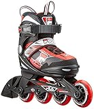 FILA Jungen J-one Inline Skate, schwarz/rot, L