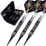 CUESOUL Black Scorpion Deluxe Soft Dartpfeile Set with Luxury Case, 16 Gram (B2306)