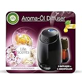 Air Wick Aroma-Öl Diffuser – Starter Set mit Diffuser und Duft-Flakon – Batteriebetrieben – Duft: Sommervergnügen – 1 x 20 ml ätherisches Öl + Diffuser in schwarz