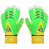Sportout Kids Jugend Torwarthandschuhe, Jungen und Mädchen Trainingshandschuhe (Green, 6)
