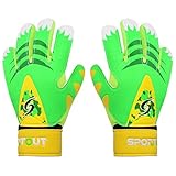 Sportout Kids Jugend Torwarthandschuhe, Jungen und Mädchen Trainingshandschuhe (Green, 6)