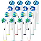 ITECHNIK 16er Aufsteckbürsten für Oral B, 4er Sensitive Clean, 4er Precision Clean, 4er Tiefenreinigung, 4er Cross Clean Aufsätze, Kompatibel mit Braun Oral b Zahnbürsten Ersatzbürsten