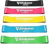 Haquno Widerstandsbänder [5er Set] Fitnessband Theraband mit Übungsanleitung auf Deutsch & Tragebeutel Resistance Bands Gymnastikband aus Naturlatex für Muskelaufbau Pilates Yoga usw