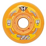 HYPER - PRO 250 Inliner Rollen I Rollen für Skates I stabile Felgen I Ersatzrollen I schnell & robust I starker Grip I für alle gängigen Inliner-Marken geeignet I 4er-Pack - Orange