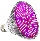 Derlights 100W Led Pflanzenlampe E27 Grow Light Vollspektrum, Grow Lampe 150 LEDs Pflanzenlicht Pflanzenlampen Wachstumslampe für Pflanzen Gewächshaus Zimmerpflanzen Blüte Blumen und Gemüse