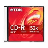 TDK CDR 52 x 700 MB 80 Min (1er Pack)