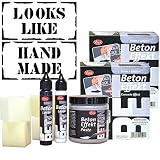 Viva Decor Trenddecor Beton Effekt Set (2 Sets) mit wiederverwendbaren Schablonen LOOKS LIKE & HAND MADE