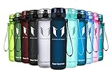 Super Sparrow Trinkflasche - Tritan Wasserflasche - 500ml - BPA-frei - Ideale Sportflasche - Schnelle Wasserdurchfluss, Flip Top, öffnet Sich mit 1-Click (Blaubeere, 500ml-17oz)