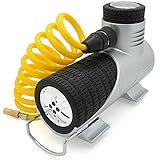 TIRETEK Auto-Kompressor, tragbare Luftpumpe für Autoreifen, 12 V