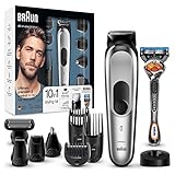 Braun 10-in-1 Multi-Grooming-Kit MGK7020 – Bartpflege Set für Herren mit Barttrimmer, Körperhaartrimmer, Haarschneider, schwarz/silber