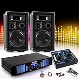 etc-shop PA Party Musikanlage Boxen 2400W Verstärker Endstufe USB MP3 Mischpult DJ-631