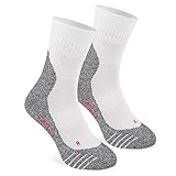 ORIGINAL BASICS Herren & Damen Multi Sportsocken COOLMAX Laufsocken Funktionssocken Running Kurz Atmungsaktiv Frottesohle (2 Paar) Weiß-Grau 42-45
