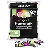 Billy Boy Premium MIX Kondome Großpackung, White Comfort, Länger Lieben und Perlgenoppt, Transparent, 100er Premium Pack