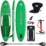 Aqua Marina Aufblasbar Sup Board Stand up Paddle AQUAMARINA Breeze 2021 Komplette Packung 300x76x12cm mit Kajak Sitz und Doppelpaddel