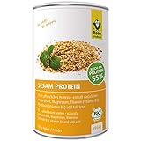 Raab Vitalfood Bio Sesam-Protein Pulver, rein pflanzliches Proteinpulver mit 55 % Eiweiß, aus biologischem Anbau, vegan, laborgeprüft, 500 Gramm