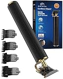 Easy Trim Rasierer, OriHea Pro t Kabelloser T-Klingen - Trimmer Haarschneidemaschine Profi 0mm Haartrimmer Mit USB Wiederaufladbarer Apparat, Konturenschneider Detailer Haarschneider-Schwarz