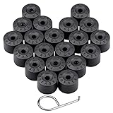 ZHENA 20 STK Schraubenkappen Radschrauben Kappen Abdeckkappe für VW Radschraube 17mm, Auto Mutter Covers Radmutter Bolt mit Abziehhaken