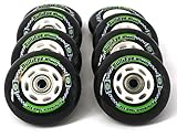 Bullzeye 8er by Hyper Rollen 78mm Set f. Rollerblade Salomon Fila Skates Inliner Skates - Rolle Performance 78mm Kugellager + Spacer (montiert 8er-Set Rollen+Lager ABEC 7+Spacer-8mm)