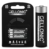 CELLONIC® Qualitäts Akku kompatibel mit Garmin Oregon, Dakota, Montana, Monterra, Astro, GPSMAP, eTrex, eTrex Touch, Approach (2X 2600mAh) Ersatzakku Batterie