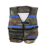 Kinder Taktische Weste CS Feldweste Atmungsaktive Kampftrainingsweste im Freien Elite Taktische Weste Schutzjacke Weste für Toy Gun Elite Series Camo