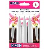 PME Große Blumenstengel, 6 Stück, Kunststoff, Weiß, 1.4 x 1.4 x 70 cm, 6-Einheiten