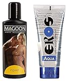 Massage Öl Set (200ml) mit sinnlichen Düfte I Romantisches Massageöl für die Entspannung I Body Oil trockene Haut I Körperöl perfekt für erotischen und gefühlvollen Partner Massage I Duft : Ingwer