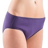 HERMKO 1031 Damen Midi Slip aus 100% Bio-Baumwolle, Unterhose ab Fabrik, Farbe:lila, Größe:32/34 (XS)