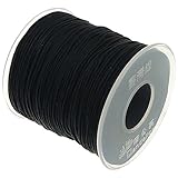 My-Bead 90m Nylonband Kordel 1mm schwarz wasserfest Nylonschnur Top Qualität Schmuckherstellung basteln DIY Grundpreis 0.13 Cent je Meter
