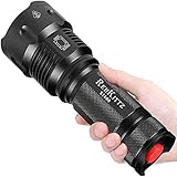 REHKITTZ LED Taschenlampe,Extrem Hell CREE Handlampe für Camping,Ausrüstung,Militär,Outdoor,Zoombarer Einstellbarer Fokus