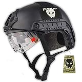 ATAIRSOFT MH Typ Schützend Paintball Kriegsspiel Armee Airsoft Taktische Schneller Helm mit Schutzbrille Schwarz