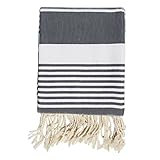 Just a Joy - Extra große Stranddecke (180 x 240 cm) - Hamamtuch XXL - Anthrazit Grau