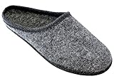 BeComfy Herren & Damen Filzpantoffeln | Hausschuhe aus Filz mit Anti-Rutsch-Sohle | Filzlatschen Unisex Damen Herren Grau Graphite Bordo Casual Style (41 EU, Grau)