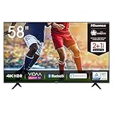 Hisense 58AE7000F 147cm (58 Zoll) Fernseher (4K Ultra HD, HDR, Triple Tuner DVB-C/S/S2/T/T2, Smart-TV, Frameless, Bluetooth, Alexa, 3 Jahre Garantie)